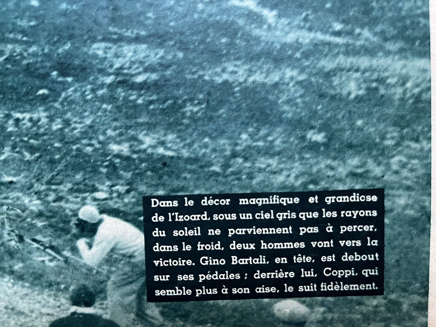 Vintage Cycling Print - Fausto Coppi/Gino Bartali, Original, Tour de France 1952