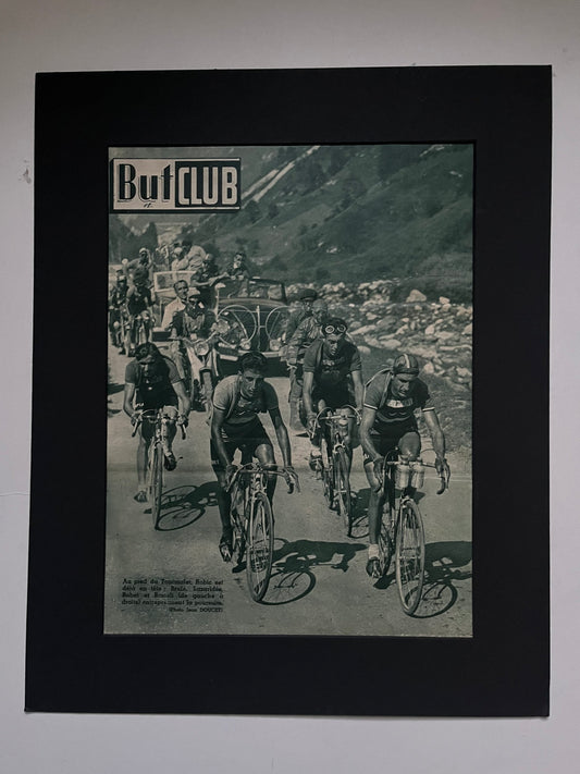 Vintage Cycling Print - Tour de France, Gino Bartali/Louison Bobet, 1948
