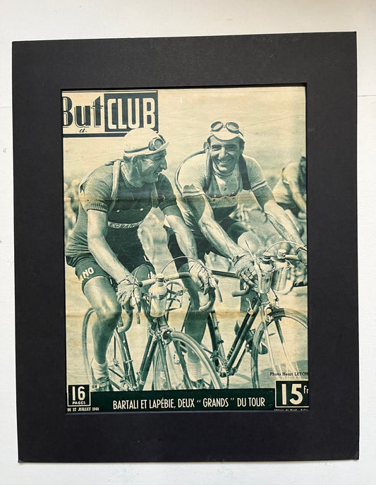 Vintage Cycling Print -Tour de France, Gino Bartali/Guy LaPebie, 1948