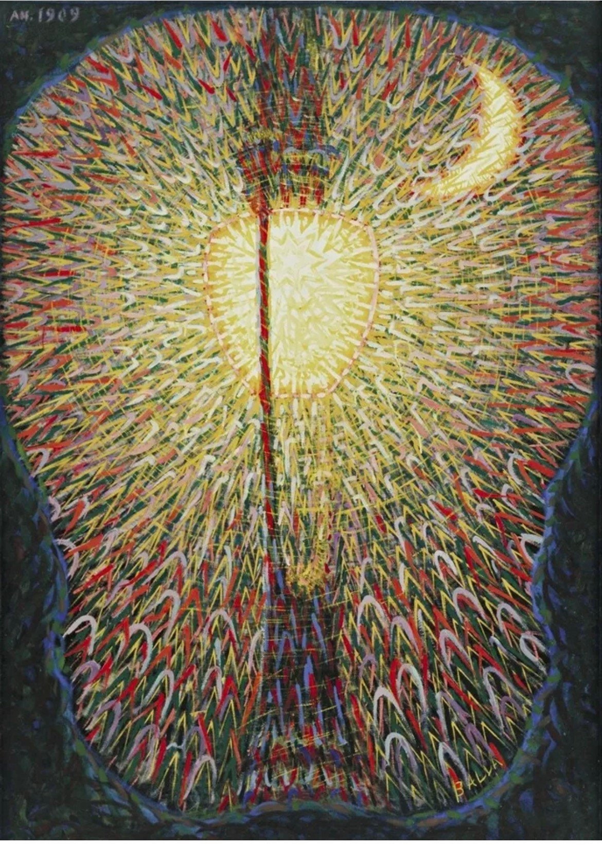 Vintage Futurism Print - Street Light, Italian Giacomi Balla, c 1909