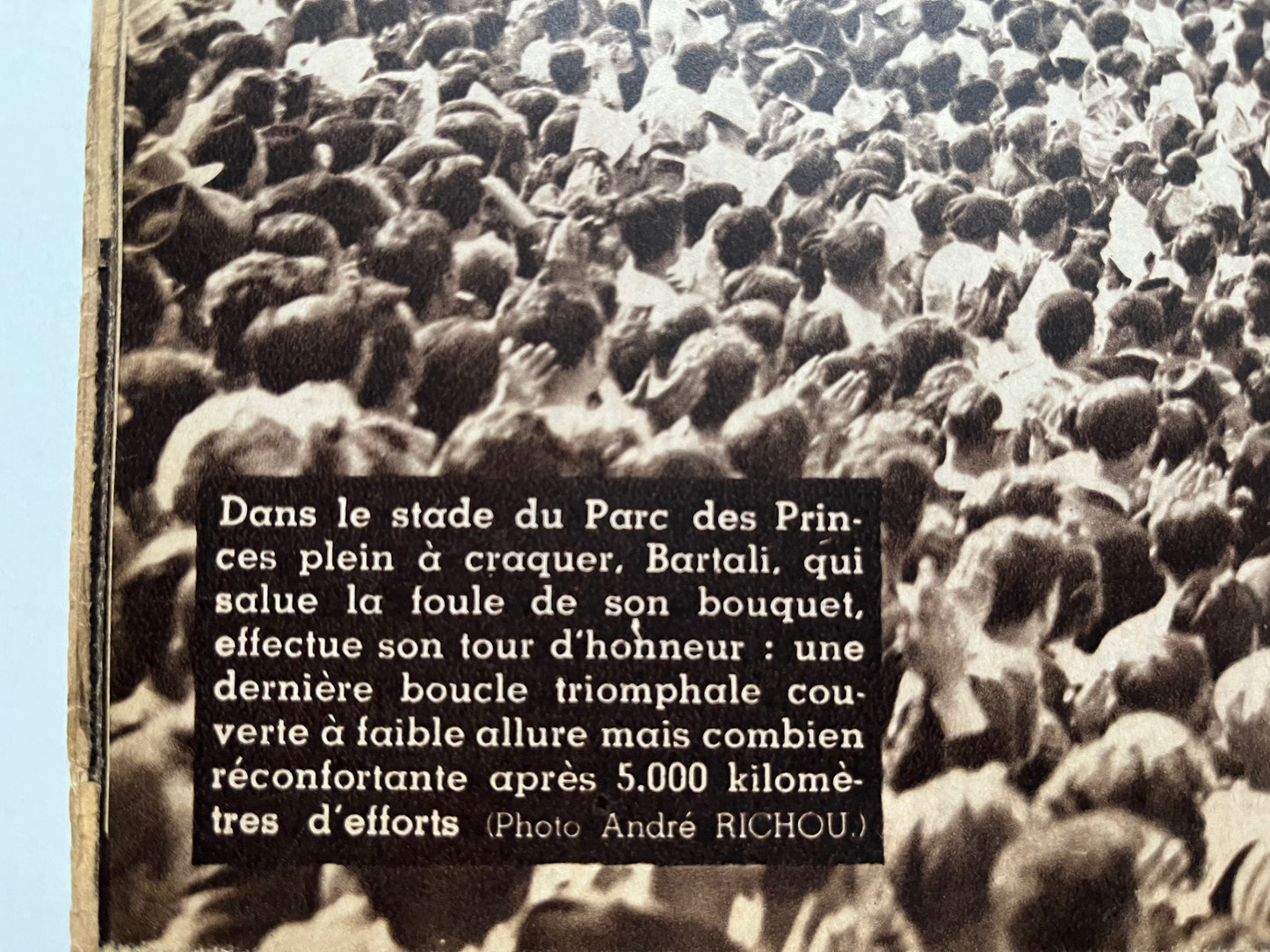 Vintage Cycling Print - Tour de France Victory, Gino Bartali, 1948