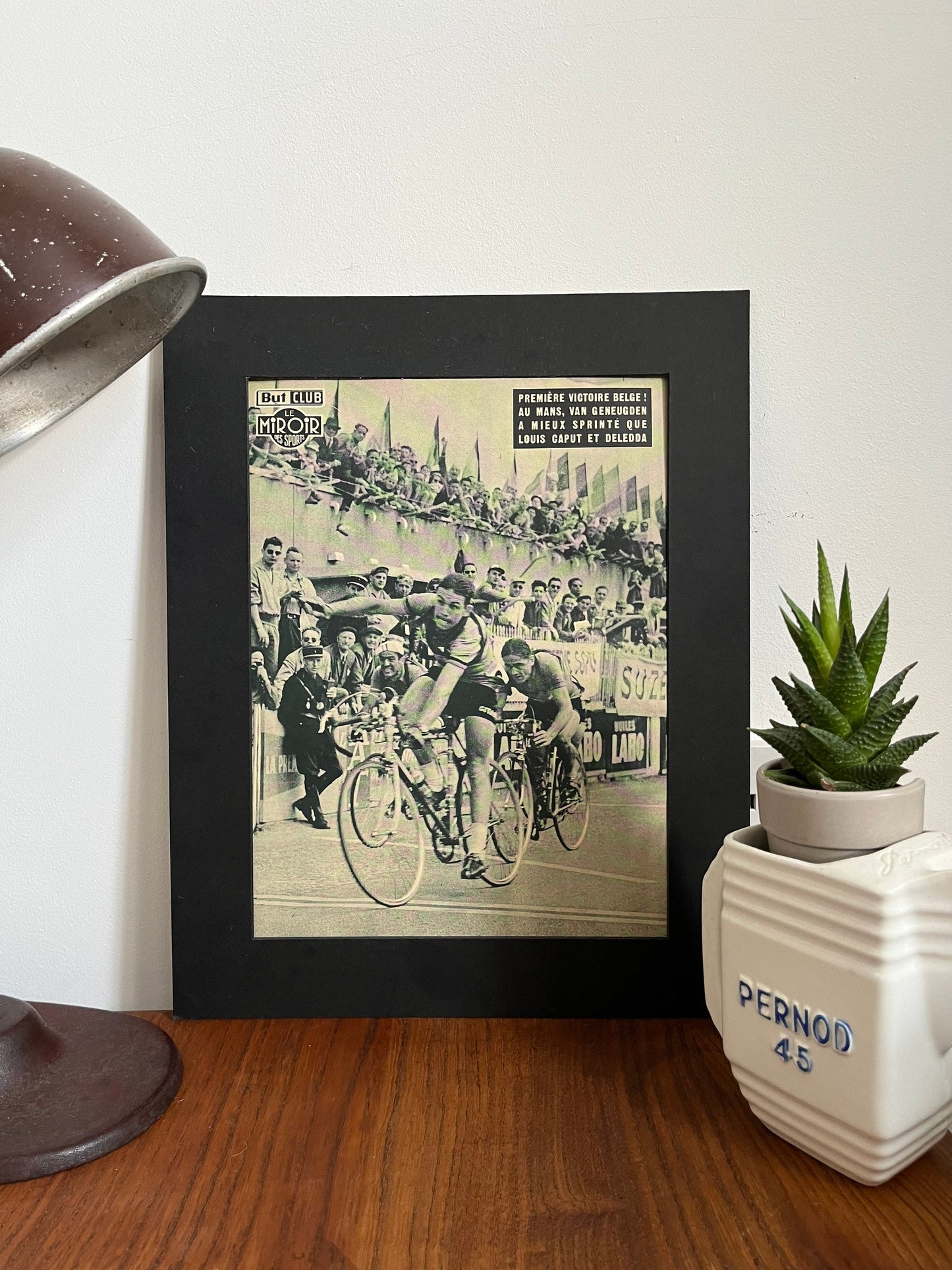 Vintage Cycling Print - Tour de France, Apo Lazarides, Original 1949