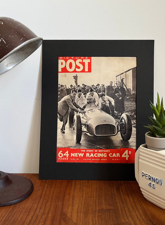 Vintage Magazine Cover - Picture Post, BRM Racing Car Raymond Mays, Original 1950