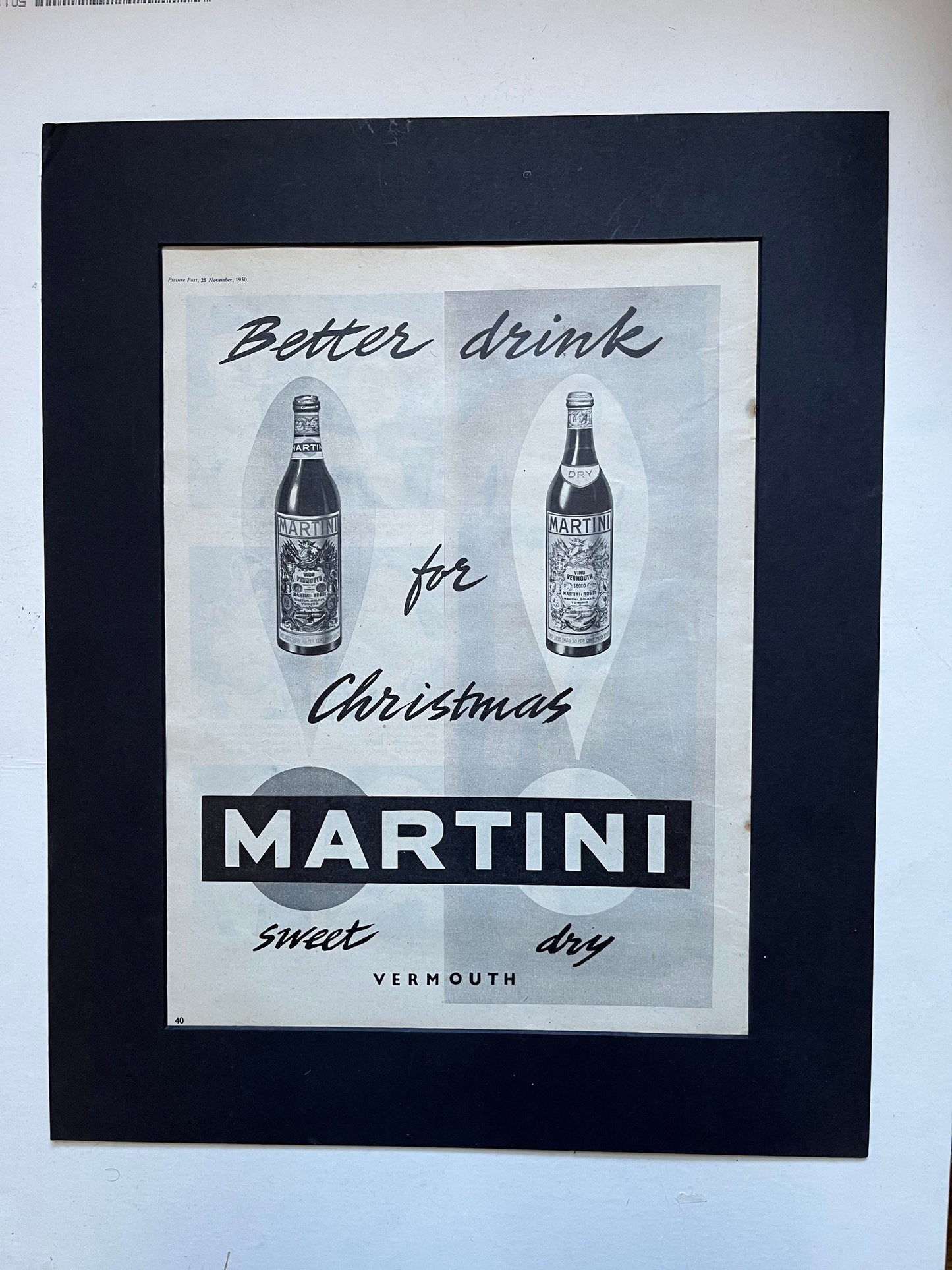 Vintage Advertisement - Martini Vermouth, 1950