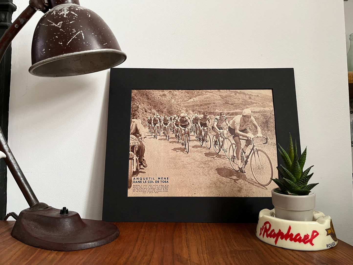 Vintage Cycling Print - Jacques Anquetil, Tour de France, Original 1959