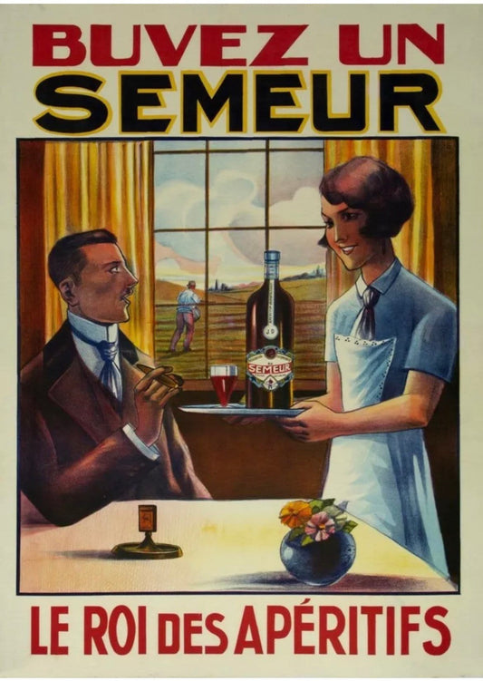 Vintage Advertising Poster - Buvez un Semeur, French Aperitifs, c1920s