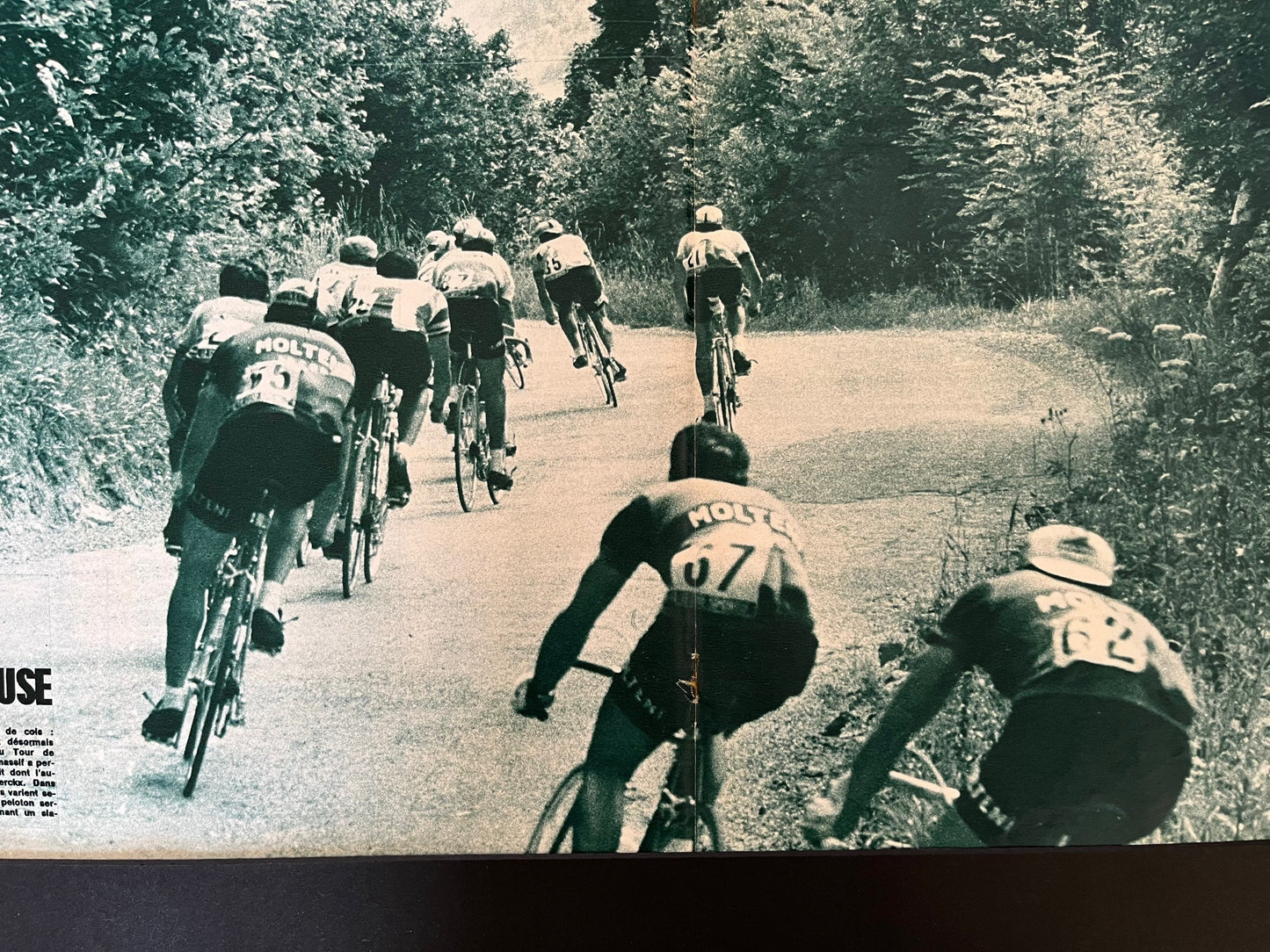 Vintage Cycling Print - Tour de France, Eddy Merckx, Original 1968