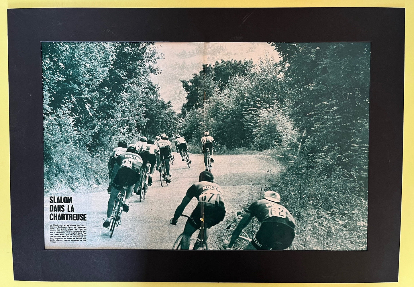 Vintage Cycling Print - Tour de France, Eddy Merckx, Original 1968