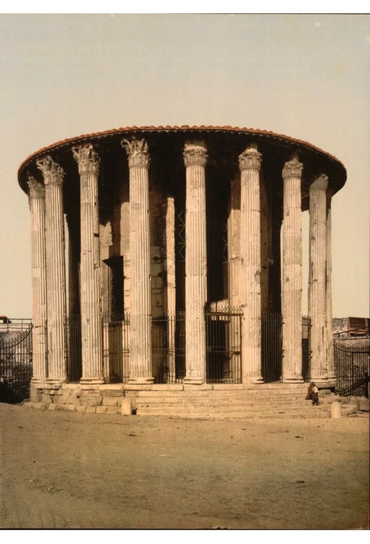 Vintage Photographic Print - Vesta’s Temple, Rome  c1890
