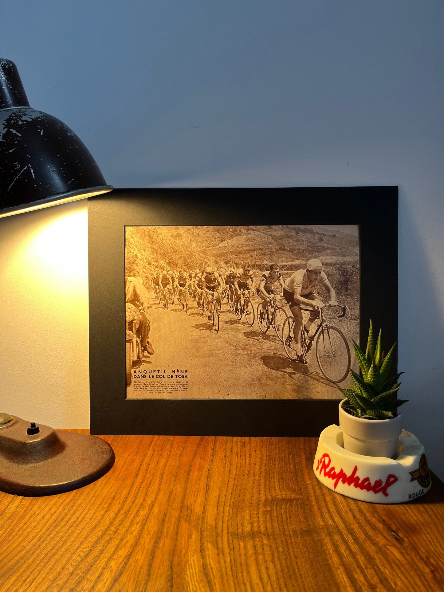 Vintage Cycling Print - Jacques Anquetil, Tour de France, Original 1959