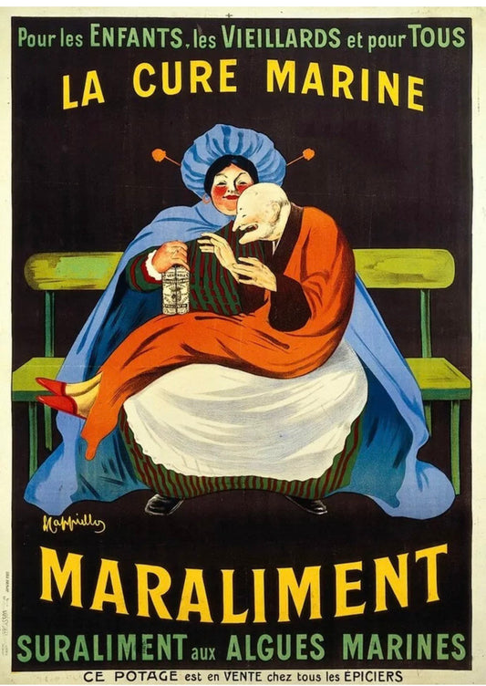 Vintage Advertising Poster - Maraliment, La Cure Marine Medicine, Leonetto Cappielo c1920