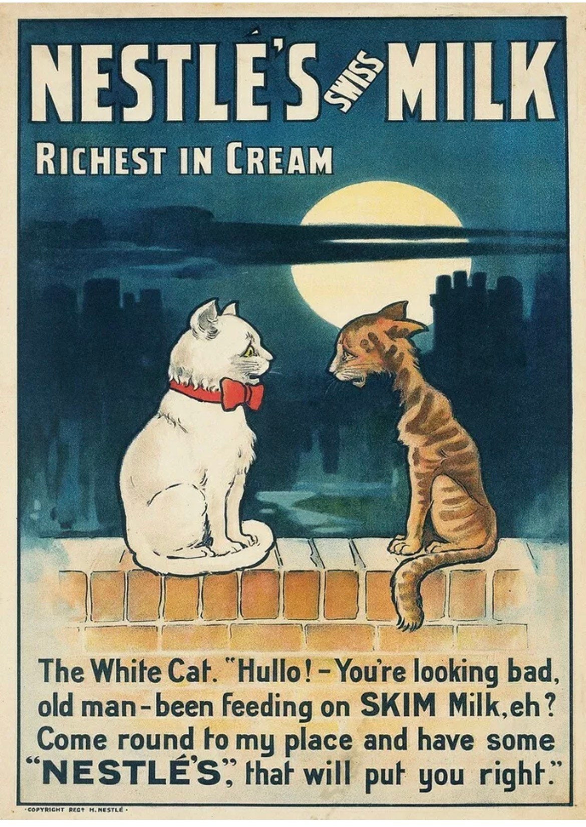 Vintage Advertising Poster - Nestle's Swiss Milk, c1901