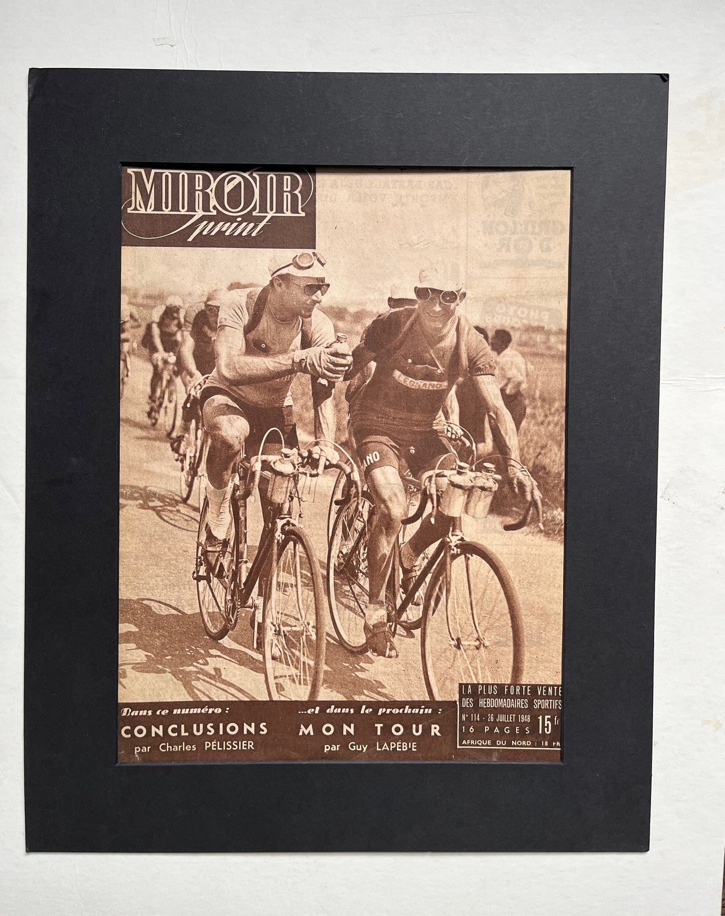 Vintage Magazine Cover - Original Tour de France, Guy LaPebie, Charles Pelissier, 1948