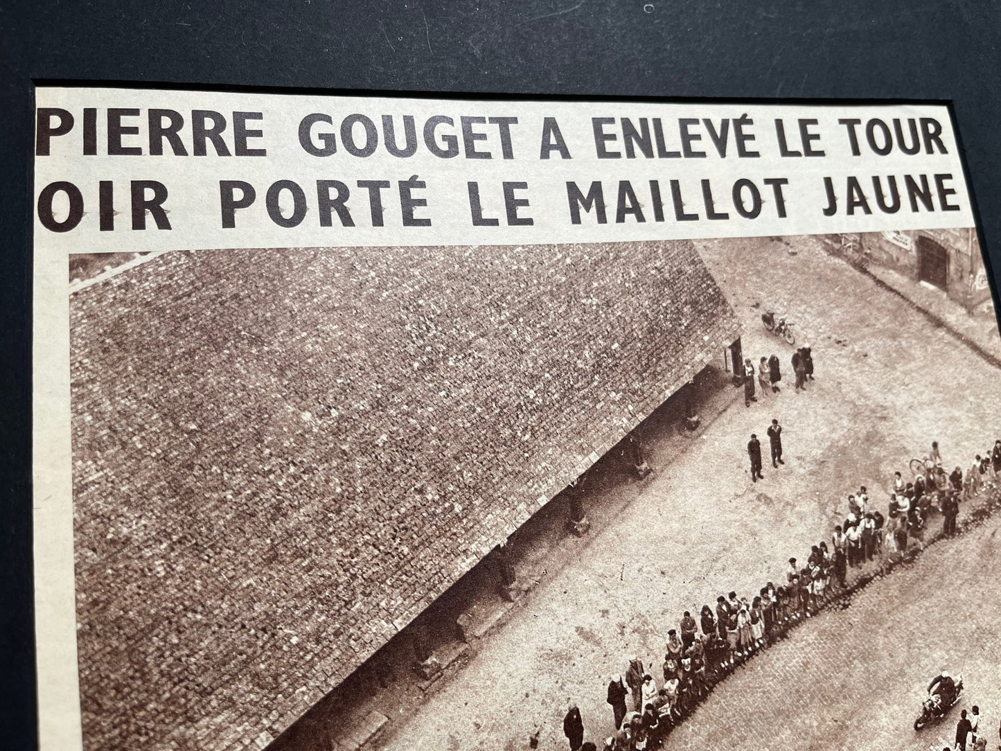 Vintage tour de france cycling print - Pierre Gouget 1952