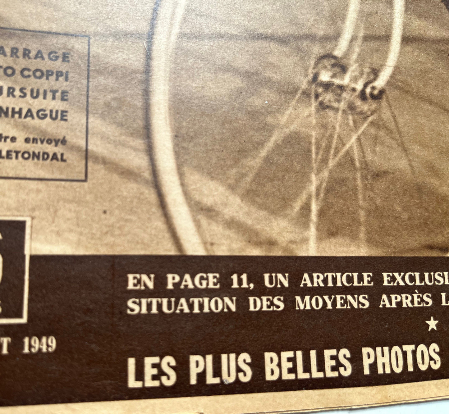 Vintage Cycling Print -  Fausto Coppi/Bianchi Original, 1949