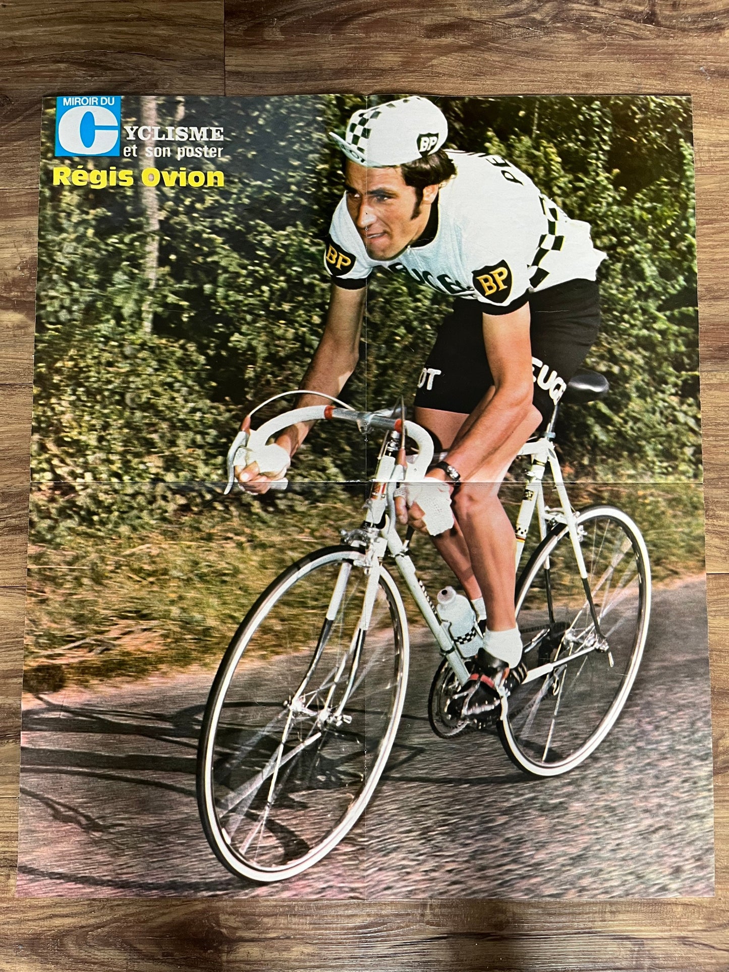 Vintage Cycling Print - Regis Ovion/Peugeot, Original 1966