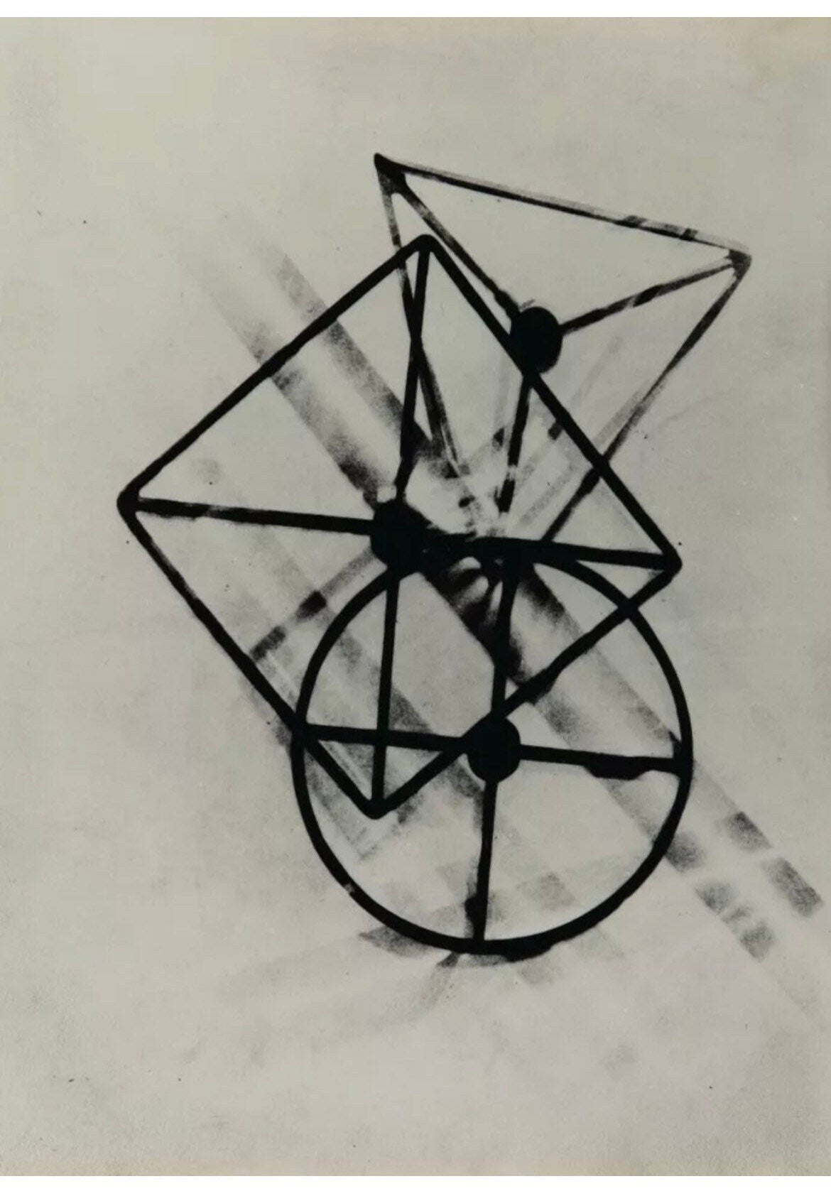 Vintage Constructivism Print (Untitled) - Positive Photochrom,by Laszlo Moholy Nagy, c1920s