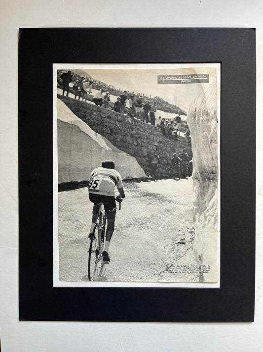 Vintage Tour de France Galibier cycling print 1965 Julio Jimenez Munoz