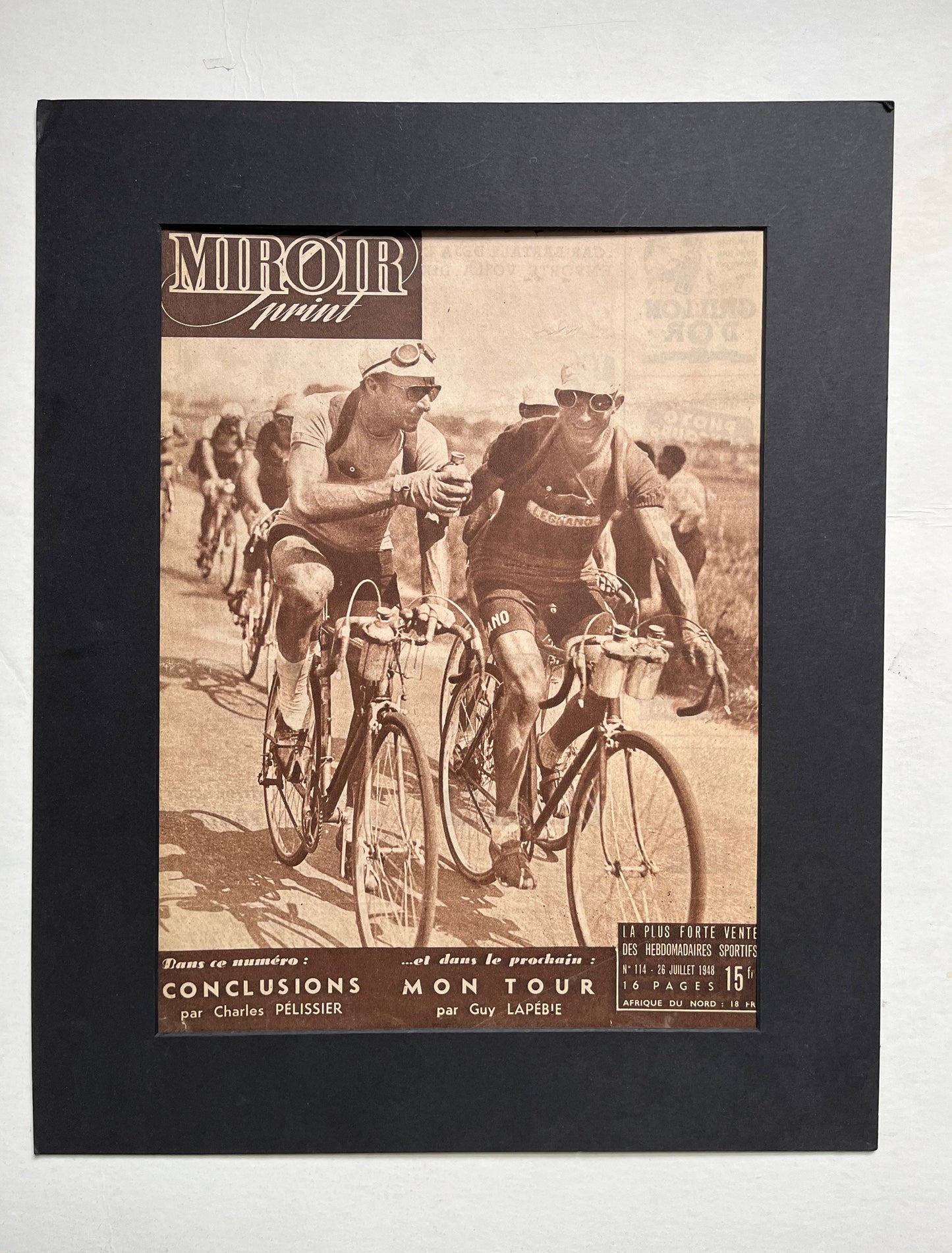 Vintage Magazine Cover - Original Tour de France, Guy LaPebie, Charles Pelissier, 1948