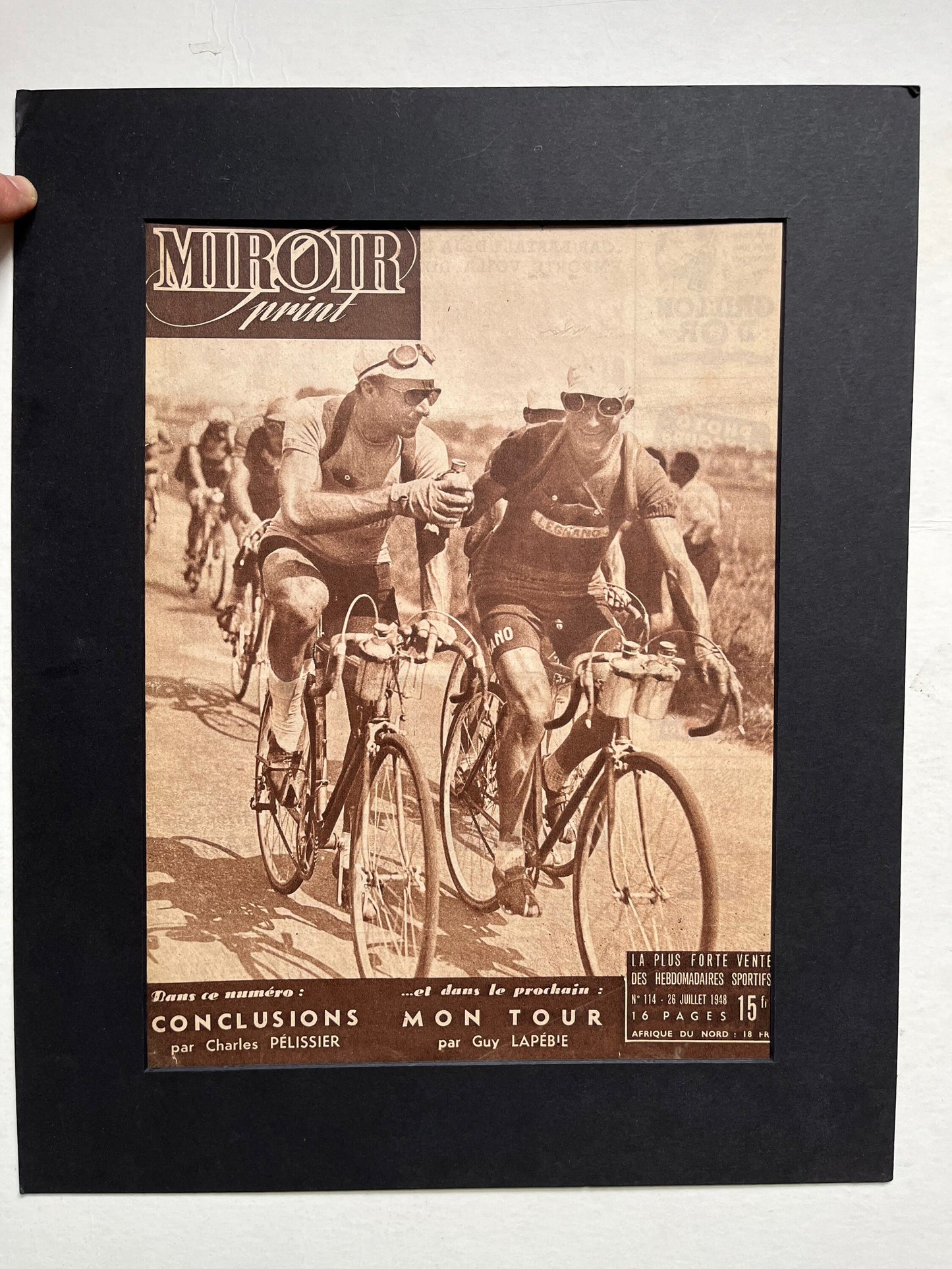 Vintage Magazine Cover - Original Tour de France, Guy LaPebie, Charles Pelissier, 1948