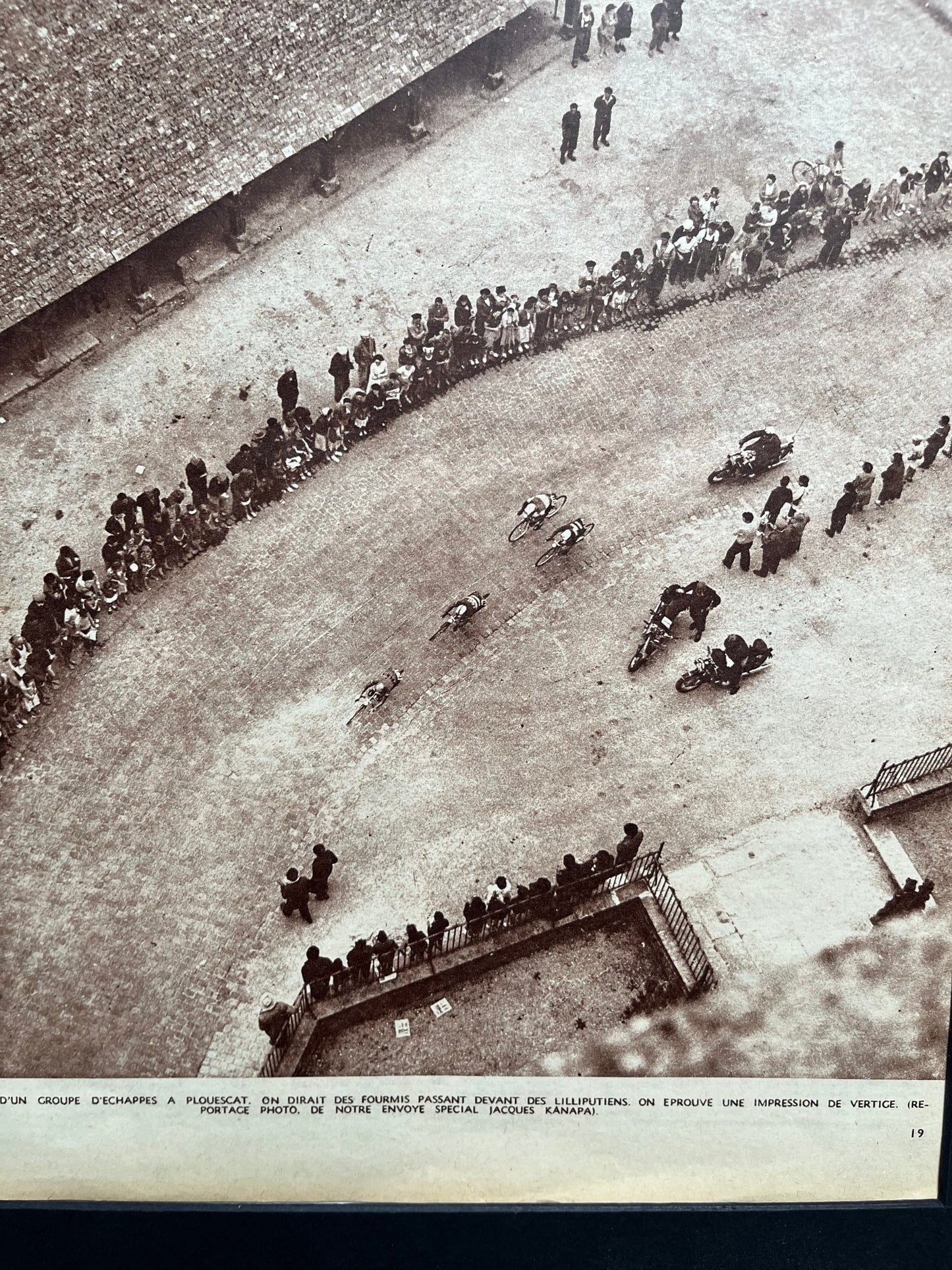 Vintage tour de france cycling print - Pierre Gouget 1952