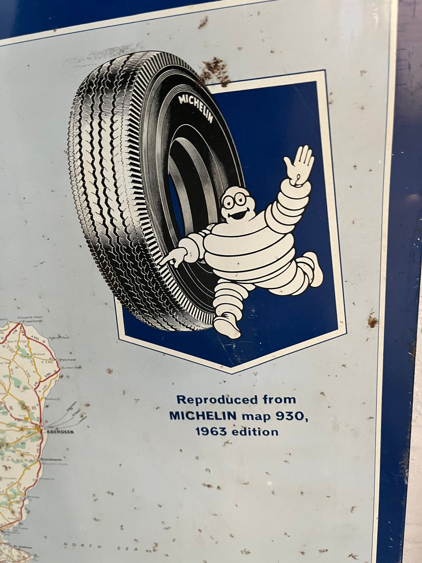 Vintage Advertising Signs - Two Michelin Tyres, dated 1961