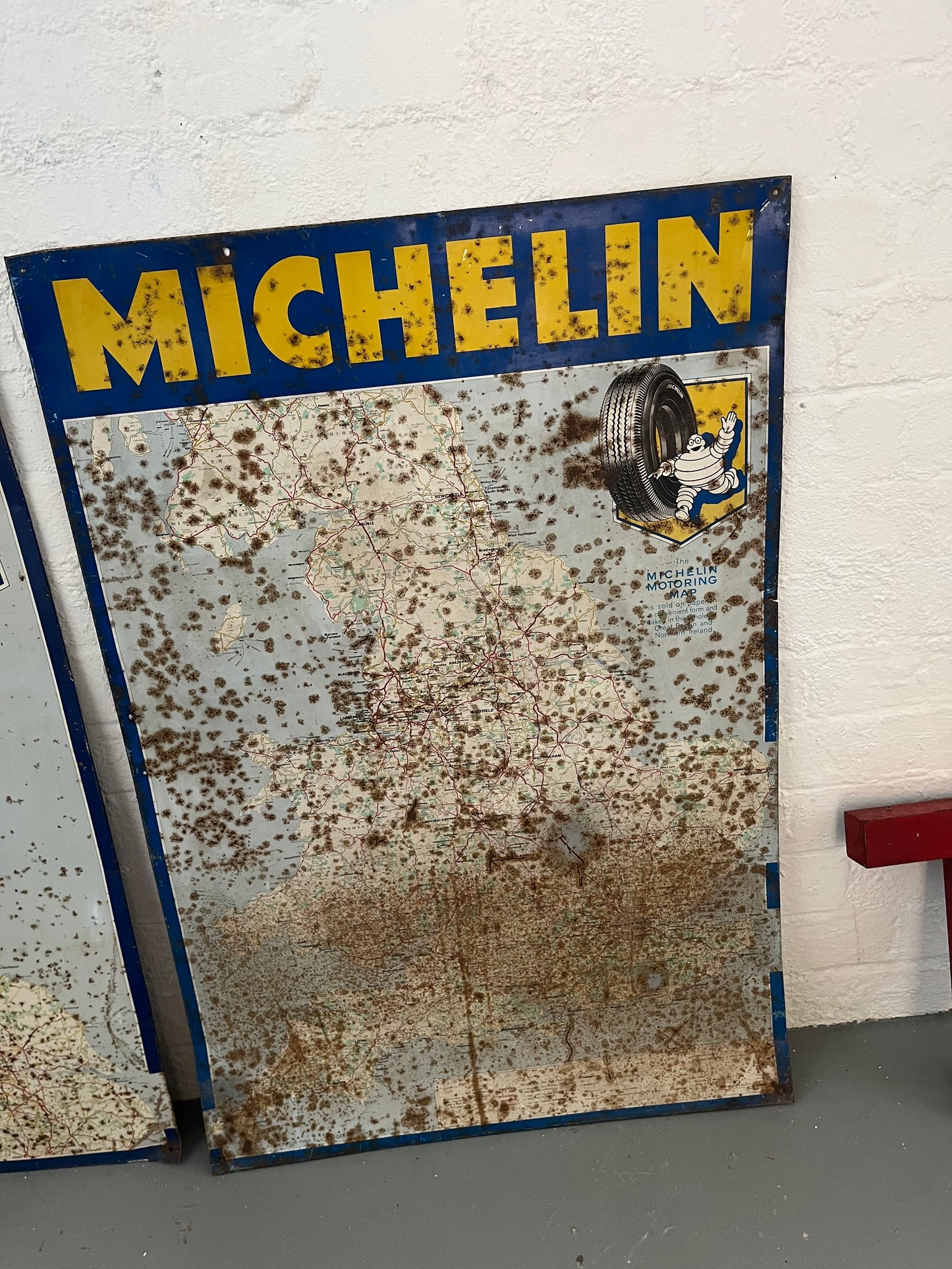 Vintage Advertising Signs - Two Michelin Tyres, dated 1961
