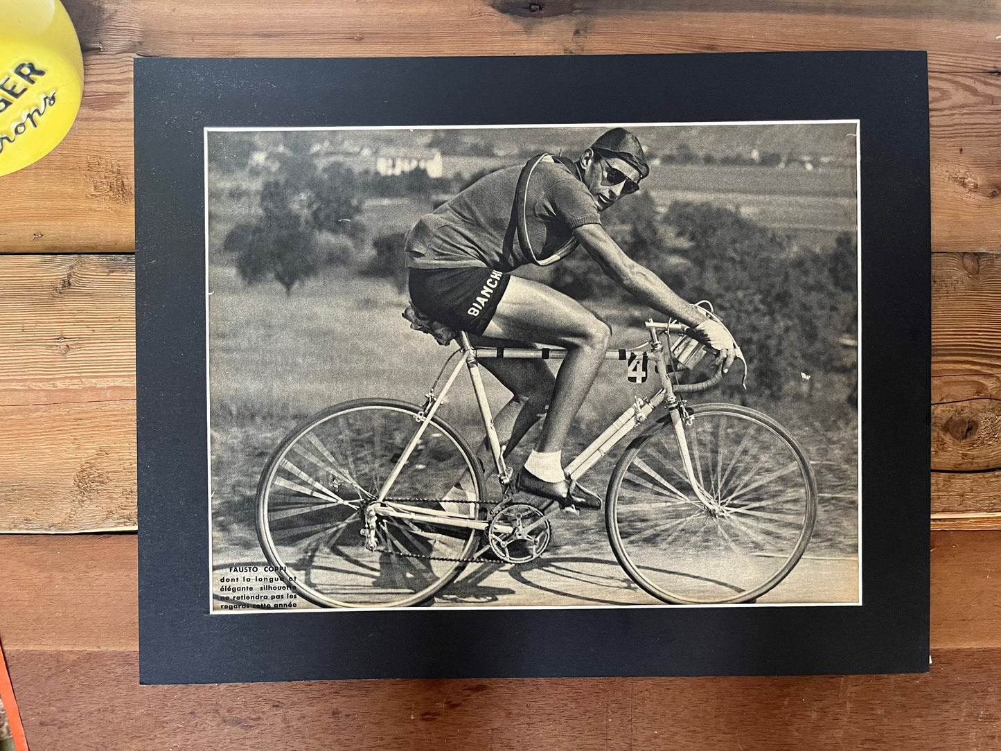 Vintage Fausto Coppi Bianchi print 1950