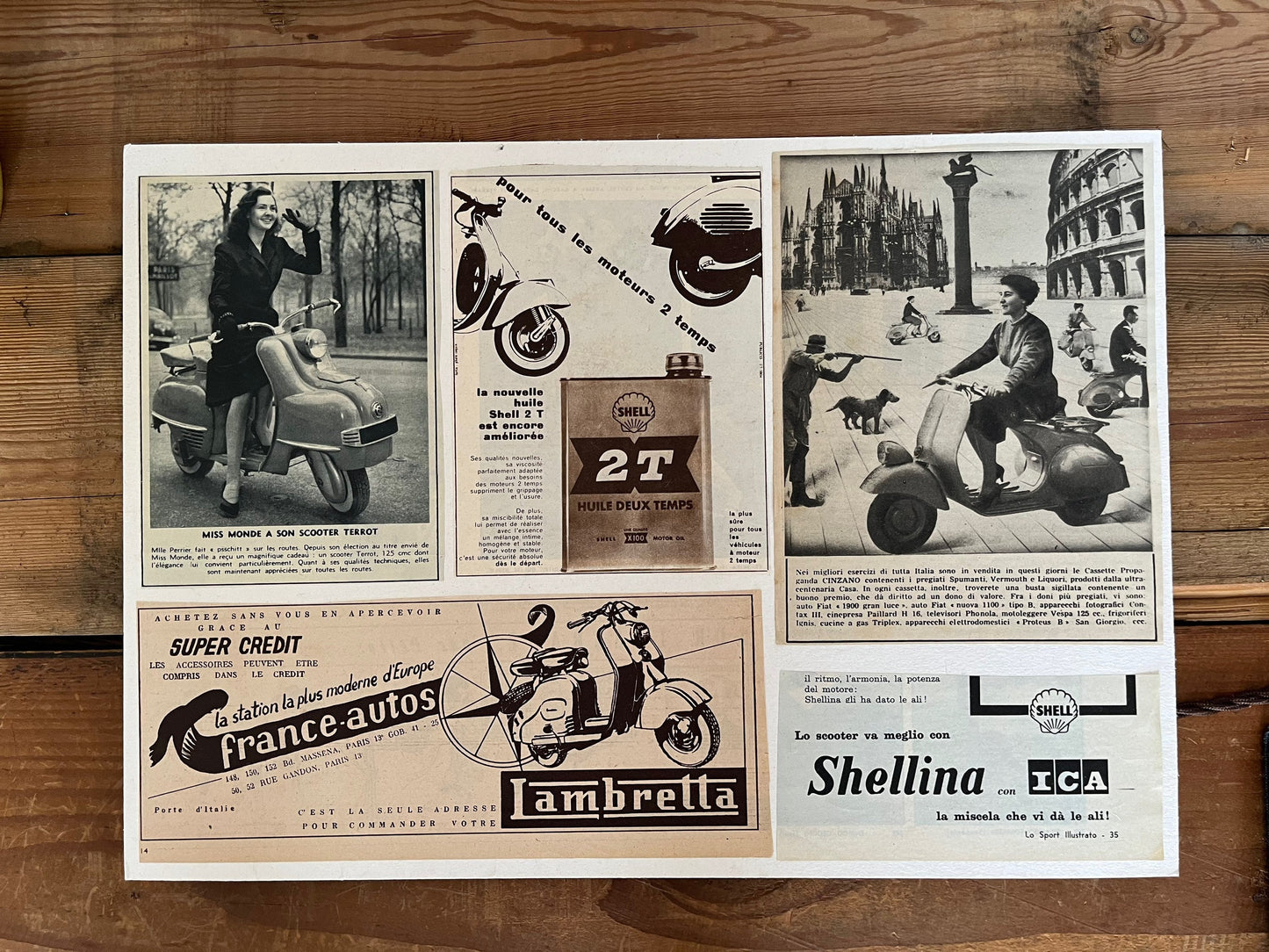 Vintage Advertising Bespoke Artwork - Lambretta Original Italian, 1950s