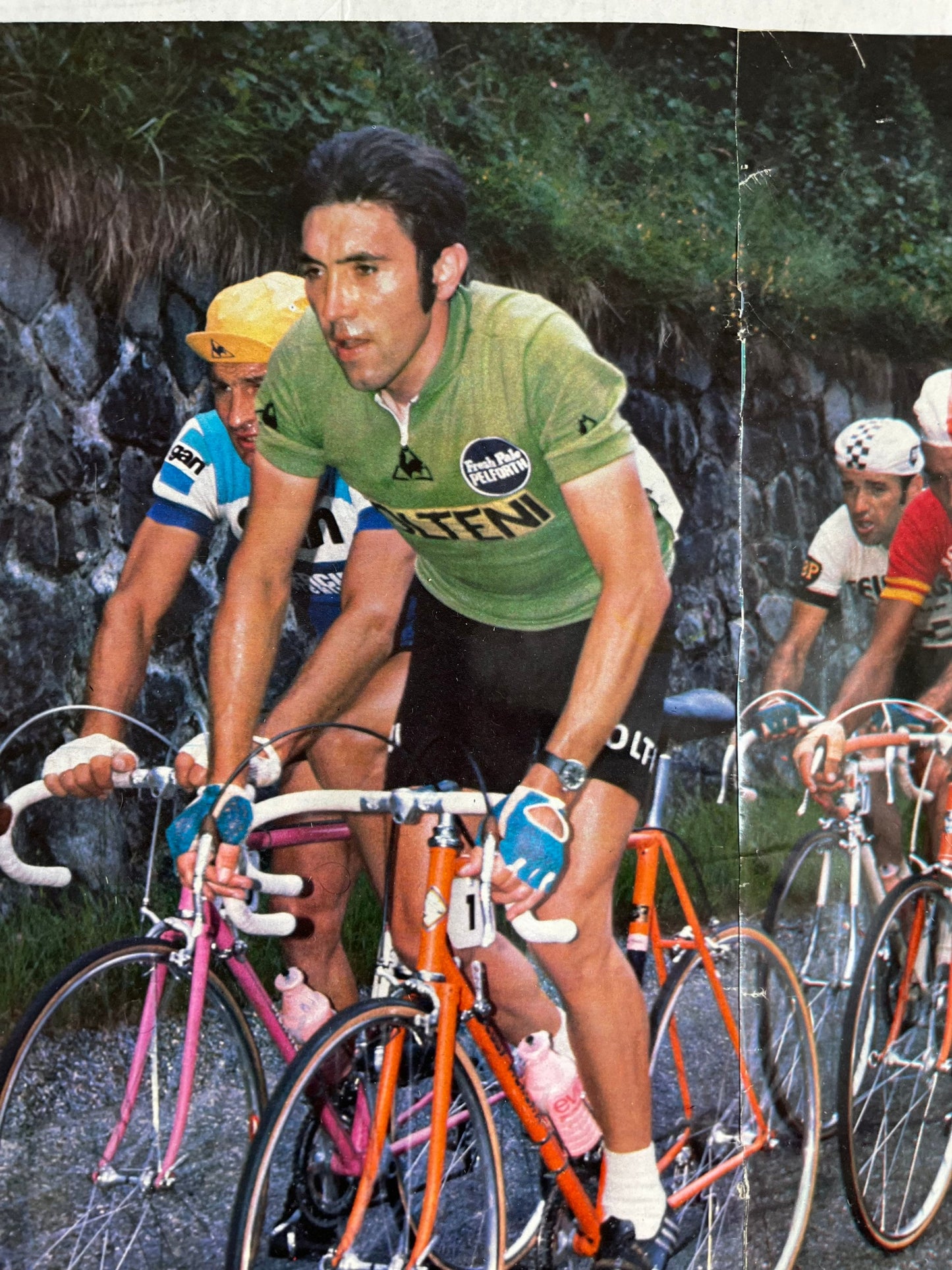 Vintage Cycling Print - Tour de France, Eddy Merckx, Original 1975