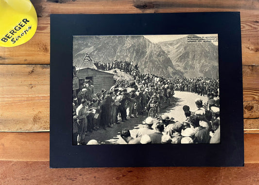 Vintage Cycling Print - Gino Bartali Tour de France, Tourmalet 1951