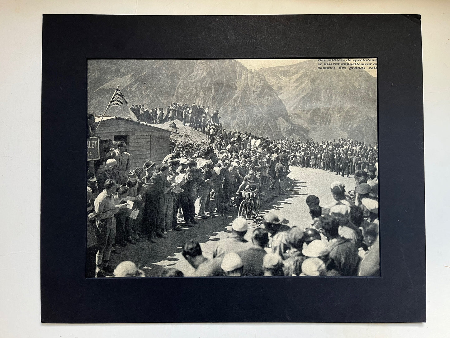 Vintage Cycling Print - Gino Bartali Tour de France, Tourmalet 1951
