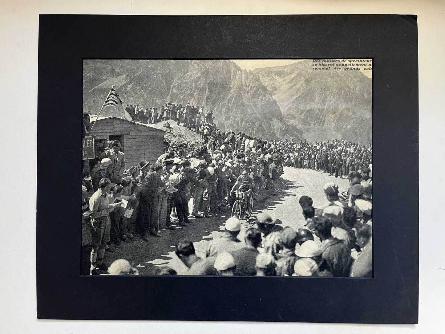 Vintage Cycling Print - Gino Bartali Tour de France, Tourmalet 1951