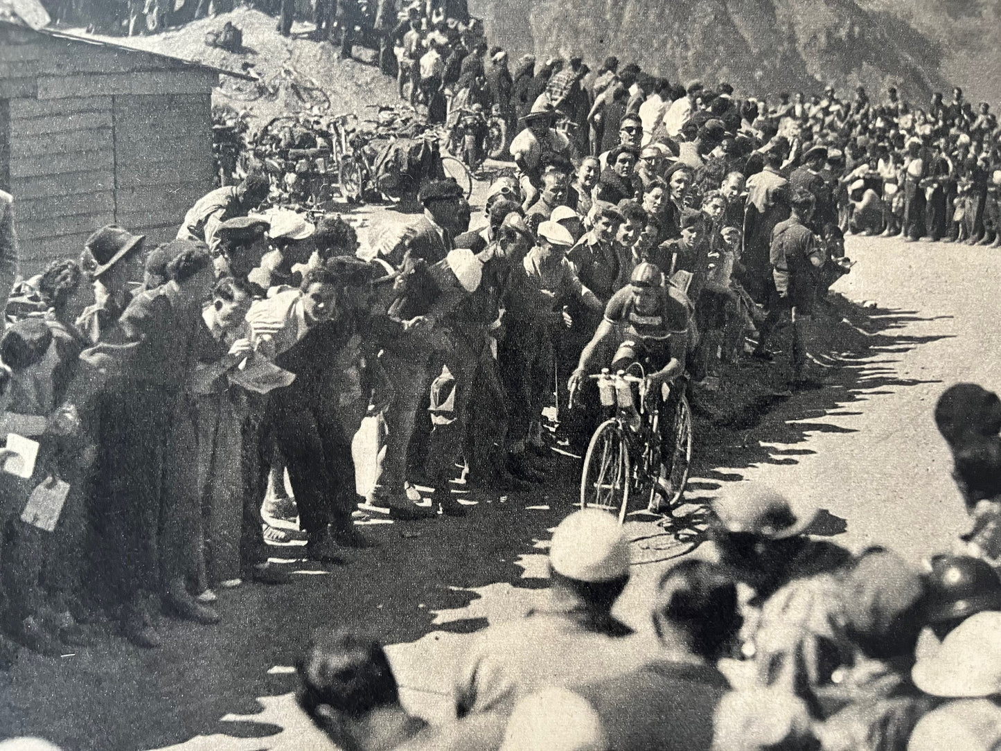 Vintage Cycling Print - Gino Bartali Tour de France, Tourmalet 1951