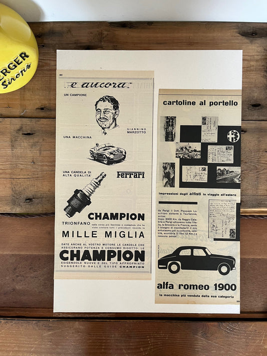 Vintage Auto Advertisement - Alfa Romeo/Ferrari, c1950