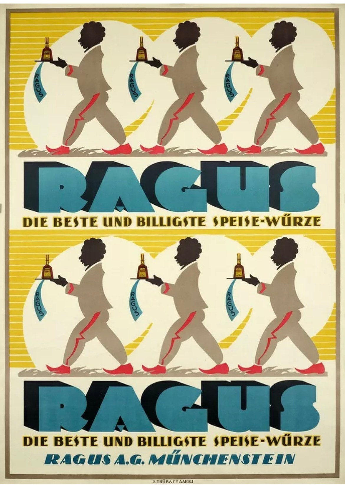 Vintage Advertising Poster - Ragus Drinks, German c1930s