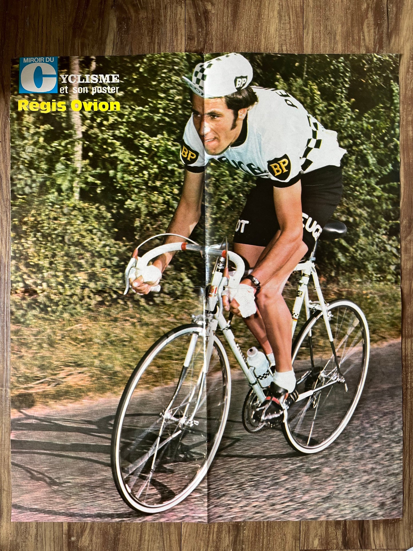 Vintage Cycling Print - Regis Ovion/Peugeot, Original 1966