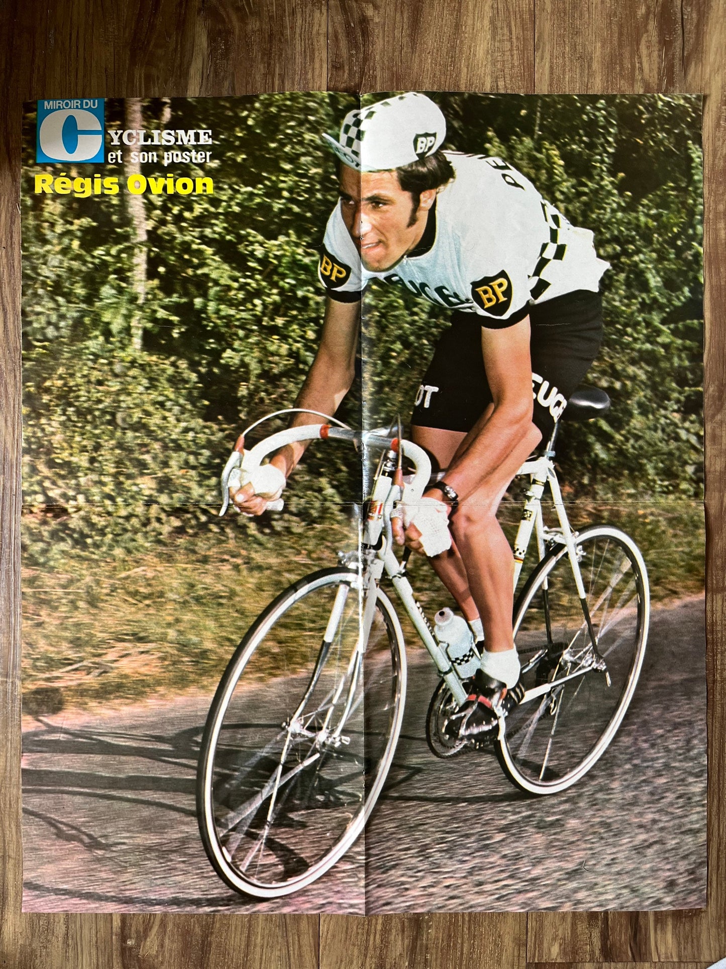 Vintage Cycling Print - Regis Ovion/Peugeot, Original 1966