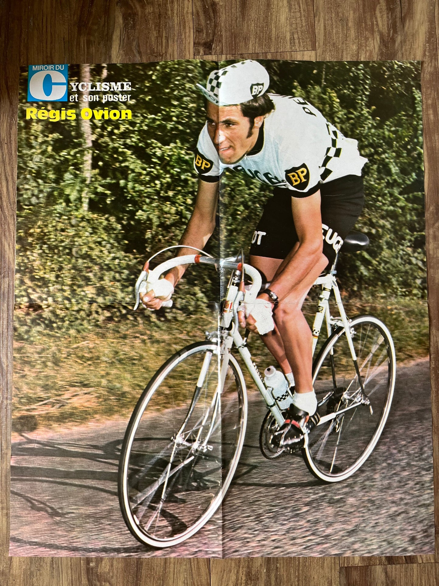 Vintage Cycling Print - Regis Ovion/Peugeot, Original 1966