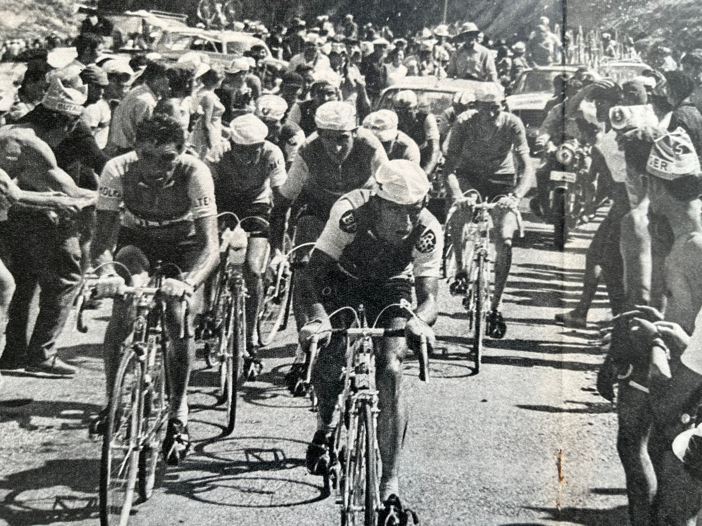 Vintage Tour de France/ Perrier original vintage cycling print 1960s