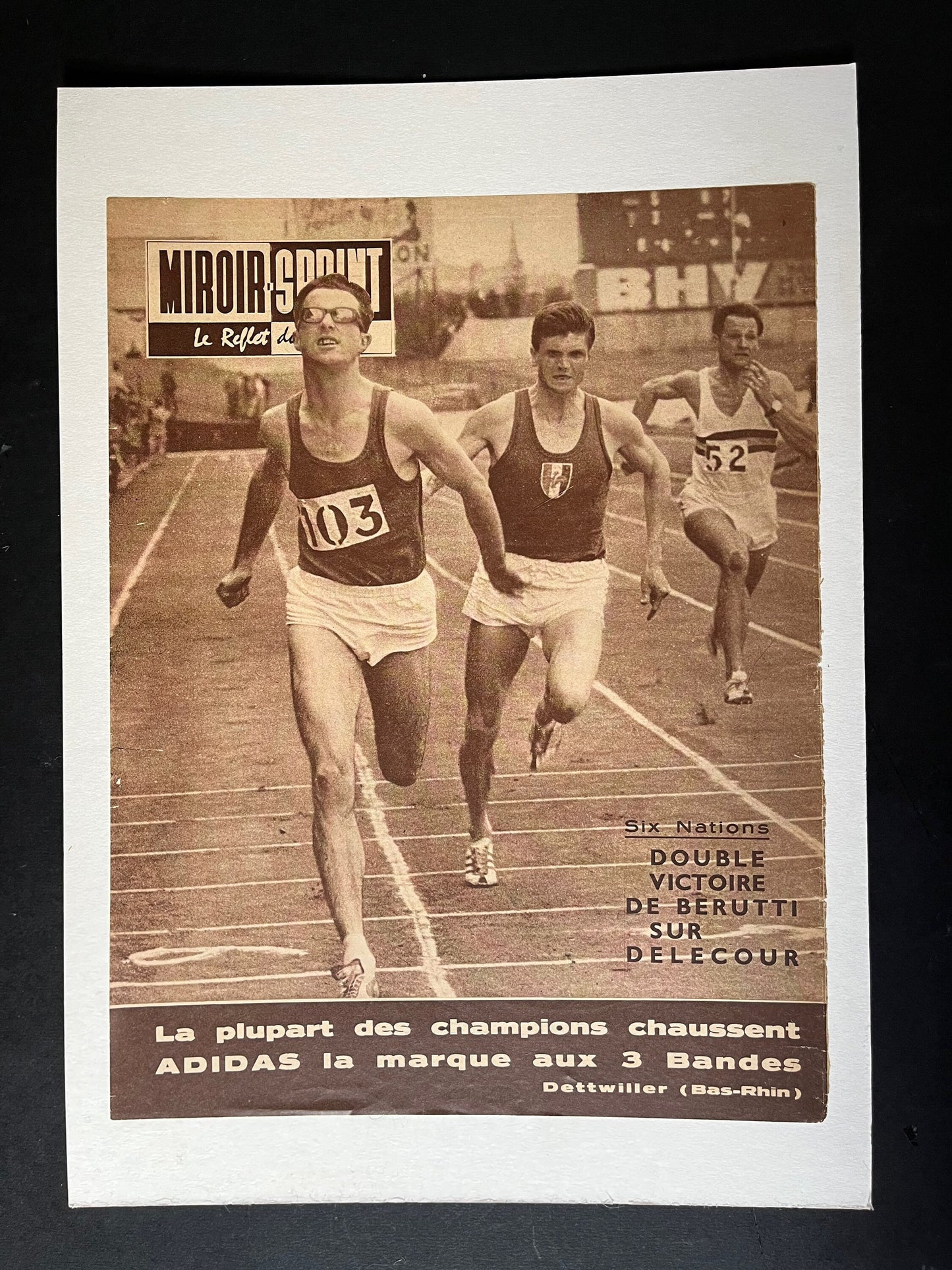 Vintage Athletics Print (French) - Adidas Advertorial, Original 1950s