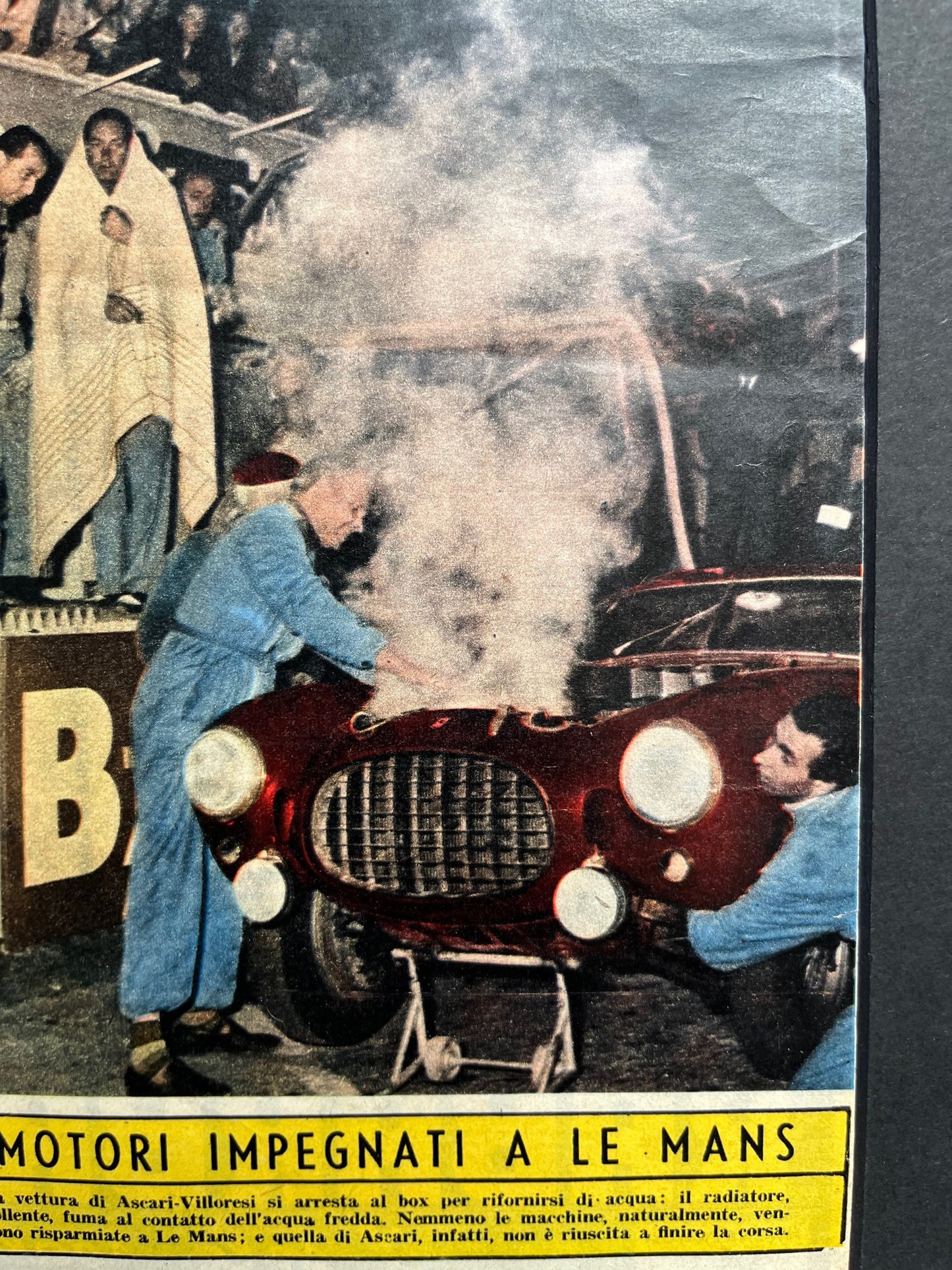 Vintage Magazine Print (Italian) - Le Mans 24 Hour, Ferrari, Original 1950