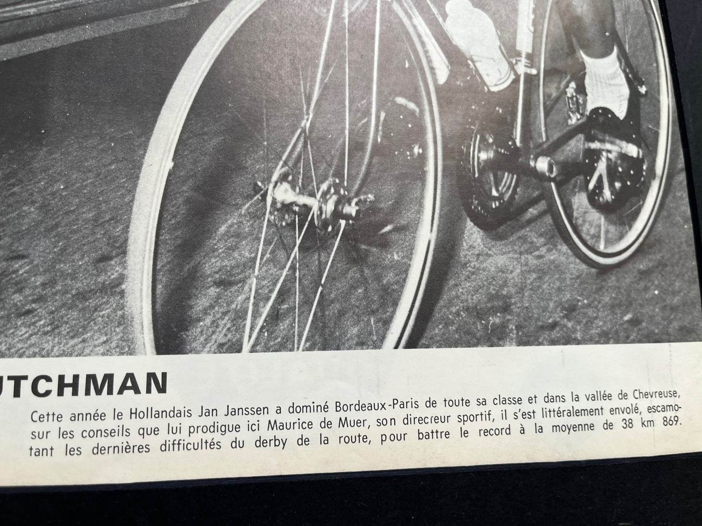 Vintage Tour de France cycling print 1965 Jan Janssen Pelforth team