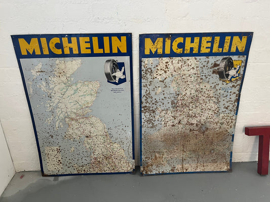 Vintage Advertising Signs - Two Michelin Tyres, dated 1961