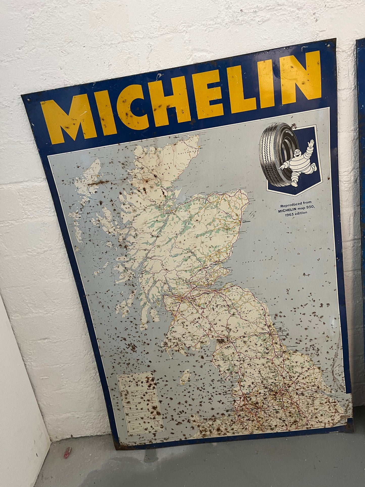 Vintage Advertising Signs - Two Michelin Tyres, dated 1961