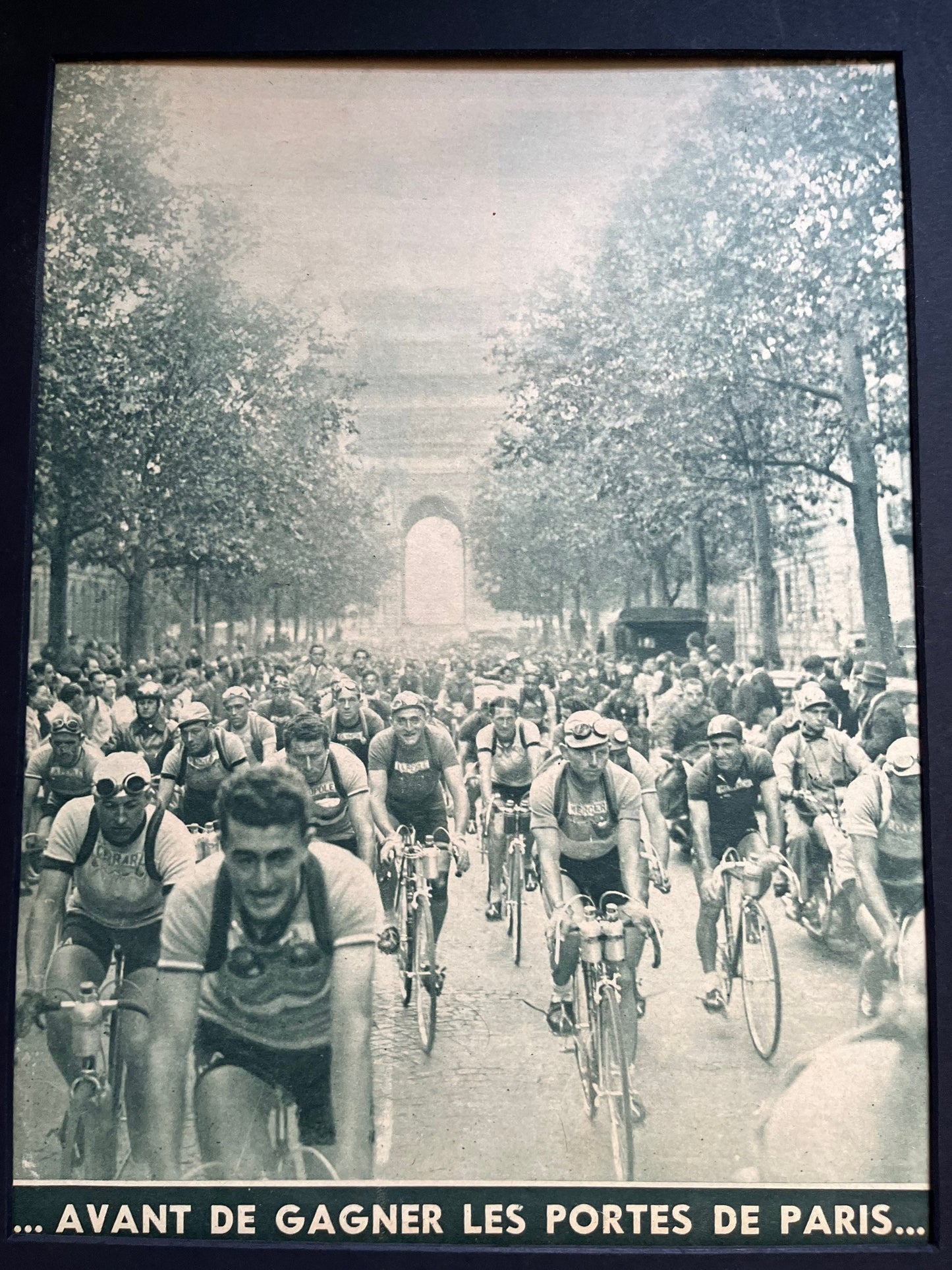 Vintage cycling print - Tour de France Louison Bobet 1950