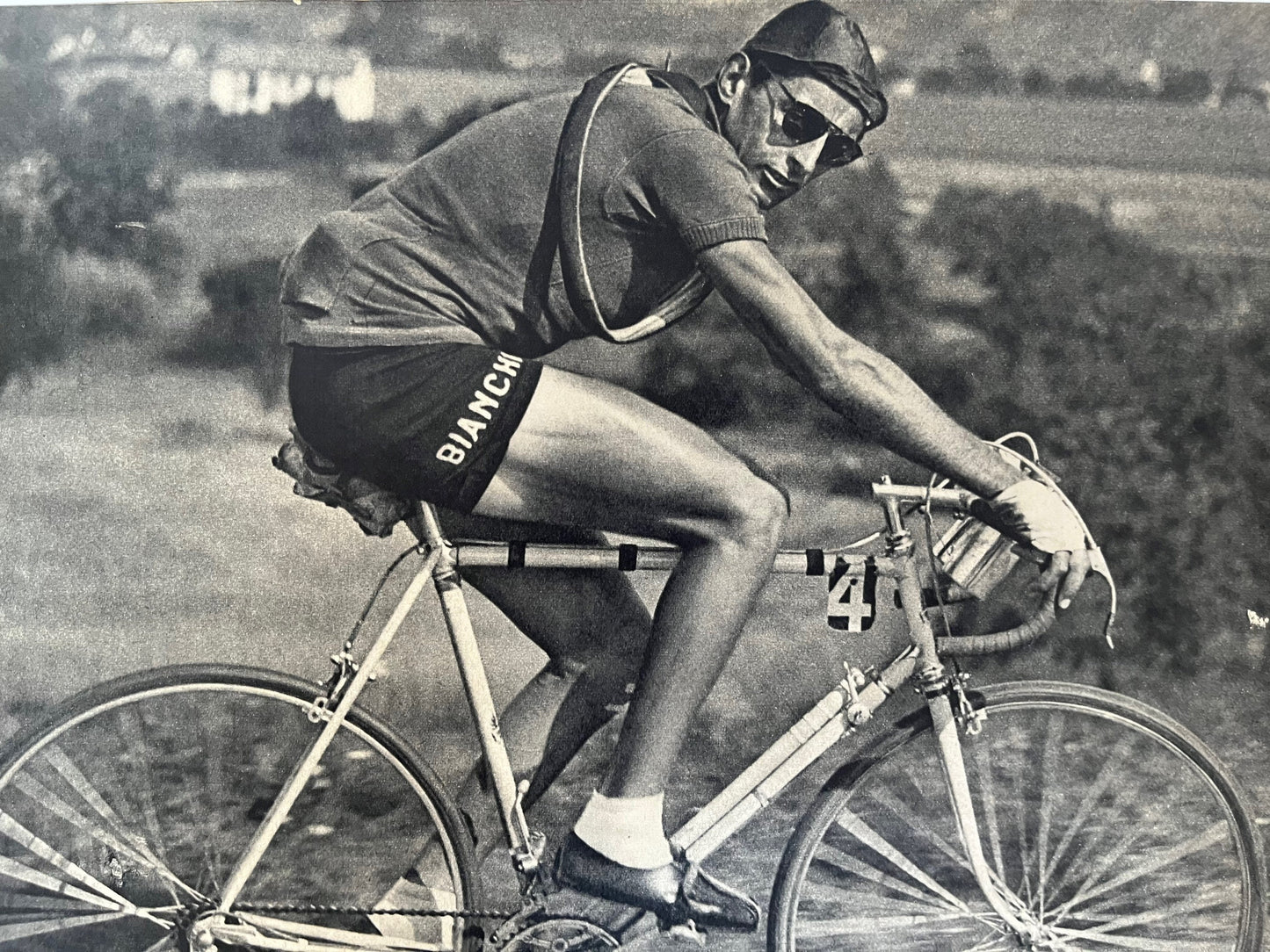 Vintage Fausto Coppi Bianchi print 1950