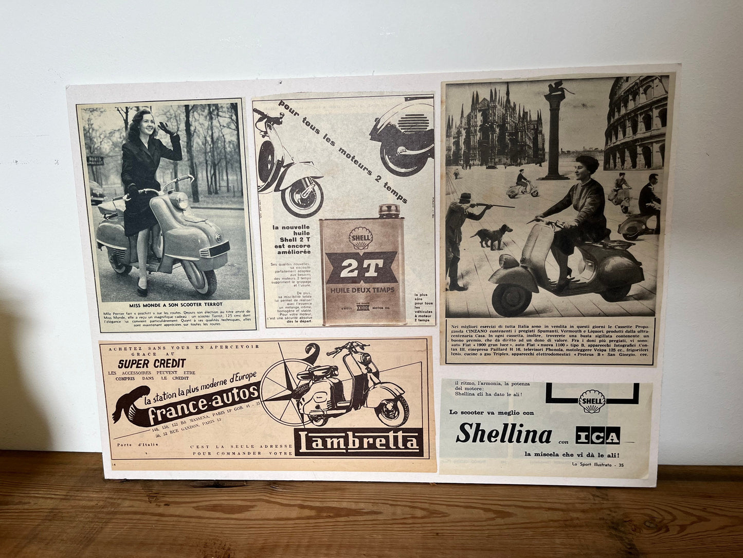 Vintage Advertising Bespoke Artwork - Lambretta Original Italian, 1950s