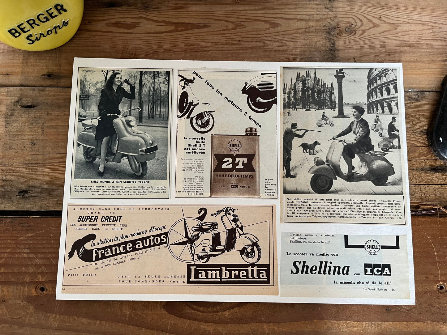 Vintage Advertising Bespoke Artwork - Lambretta Original Italian, 1950s