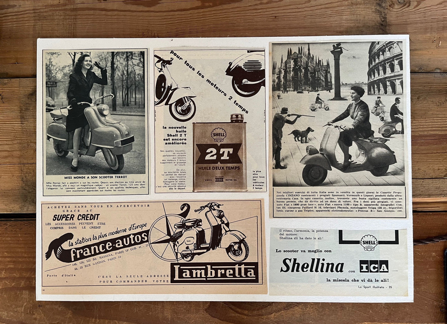 Vintage Advertising Bespoke Artwork - Lambretta Original Italian, 1950s